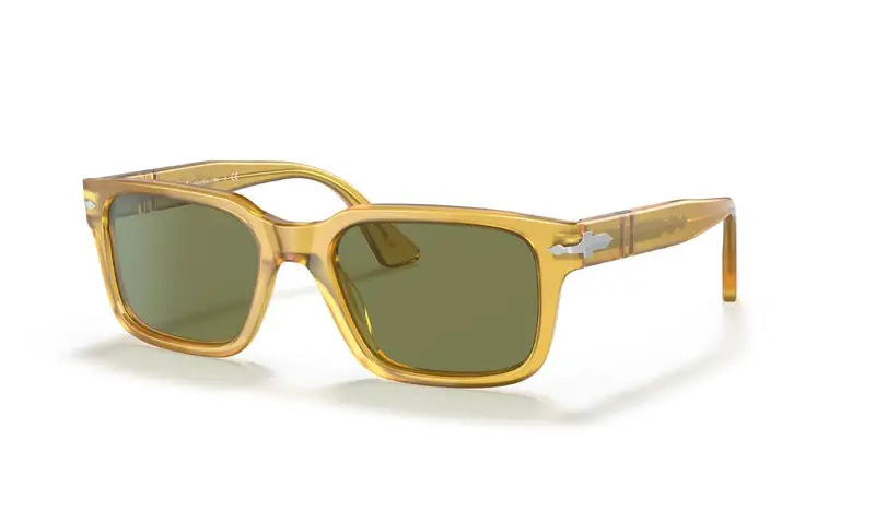 Persol Unisex PO3272S  204/4E Occhiali da sole Acetato Giallo Verde Squadrata Normale
