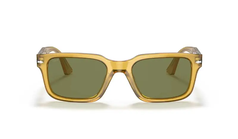 Persol Unisex PO3272S 204/4E Occhiali da sole Acetato Giallo Verde Squadrata Normale miniatura 2
