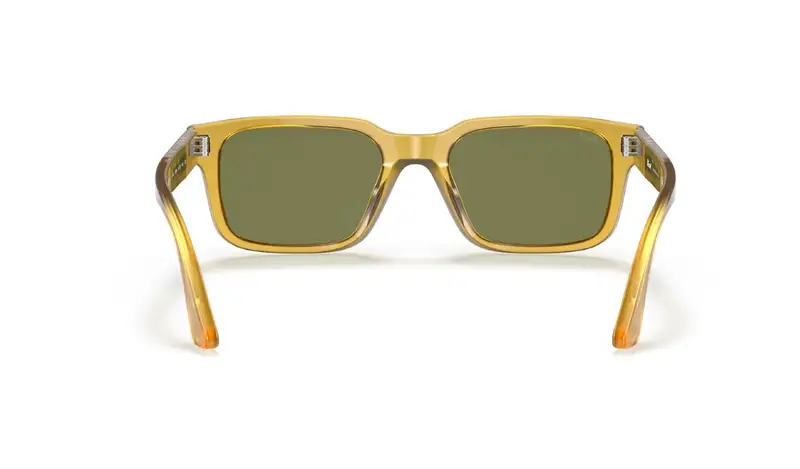 Persol Unisex PO3272S 204/4E Occhiali da sole Acetato Giallo Verde Squadrata Normale miniatura 3