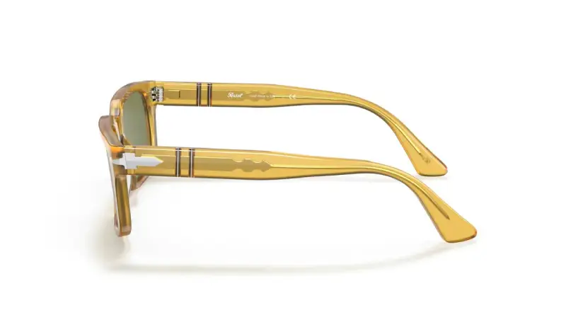 Unisex PO3272S 204/4E Occhiali da sole Acetato Giallo Verde Squadrata Normale miniatura 2