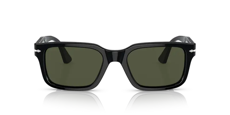 Persol Unisex PO3272S 95/31 Occhiali da sole Acetato Nero Verde Squadrata Normale miniatura 2
