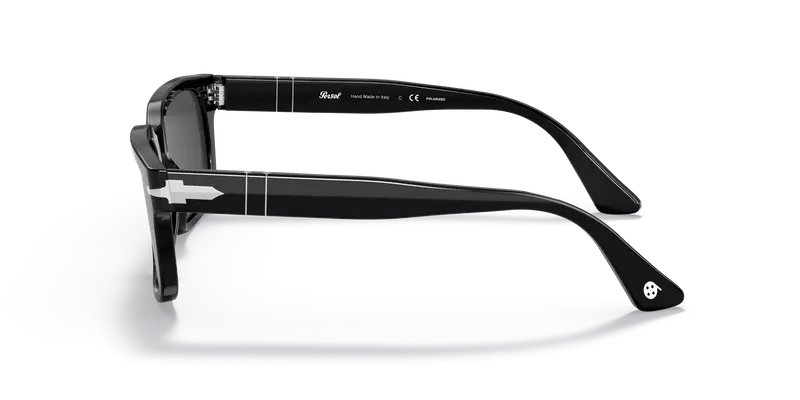 Persol Unisex PO3272S 95/48 Occhiali da sole Acetato Nero Grigio Squadrata Polarizzata miniatura 3