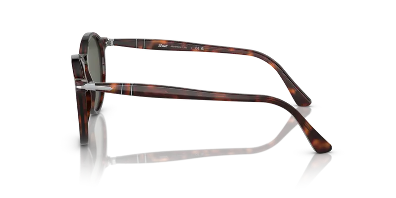 Persol Unisex PO3285S 24/31 Occhiali da sole Acetato Tartaruga Verde Rotonda Normale miniatura 3