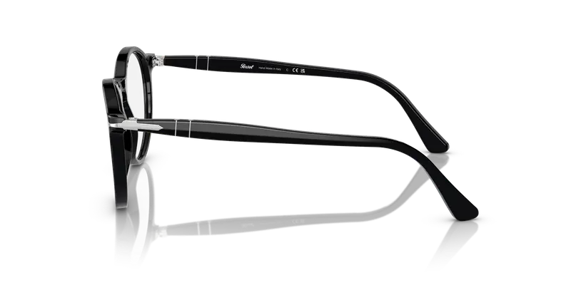 Persol Unisex PO3285V 95 Montature da vista Plastica Nero Rotonda miniatura 3