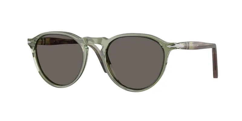 Persol Unisex PO3286S  1226B1 Occhiali da sole Acetato Verde Grigio Pantos Normale