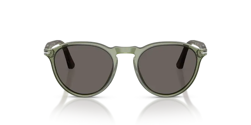 Persol Unisex PO3286S 1226B1 Occhiali da sole Acetato Verde Grigio Pantos Normale miniatura 2