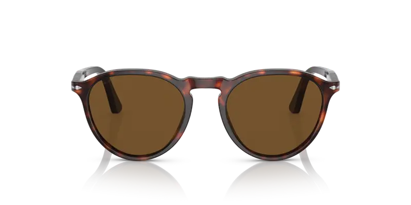 Persol Unisex PO3286S 24/57 Occhiali da sole Acetato Tartaruga Marrone Pantos Polarizzata miniatura 2