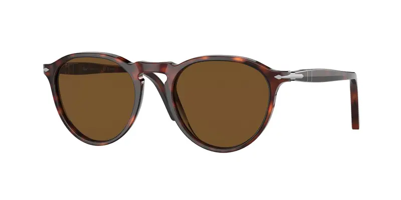 Persol Unisex PO3286S  24/57 Occhiali da sole Plastica Havana Marrone Pantos Polarizzata