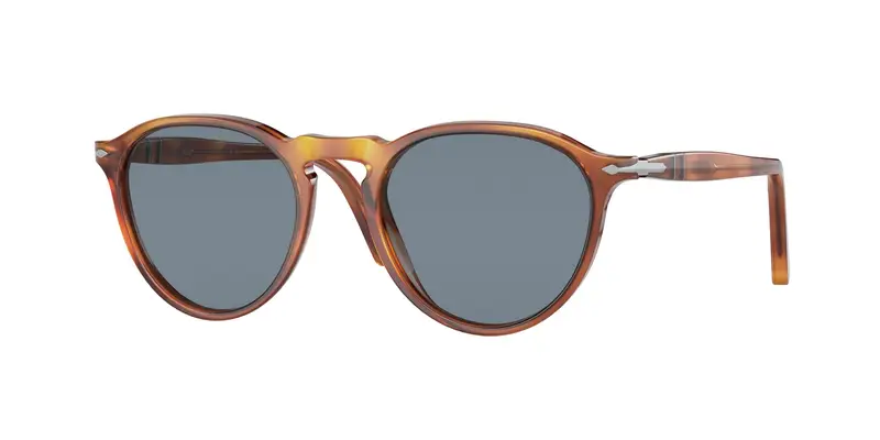 Persol Unisex PO3286S  96/56 Occhiali da sole Acetato Marrone Blu Pantos Normale