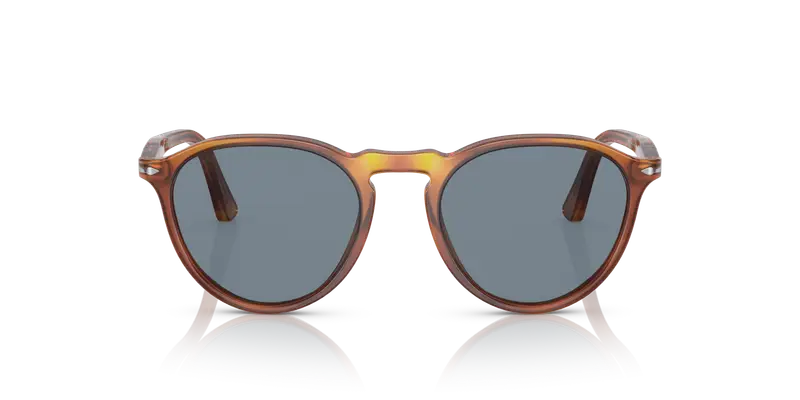 Persol Unisex PO3286S 96/56 Occhiali da sole Acetato Marrone Blu Pantos Normale miniatura 2