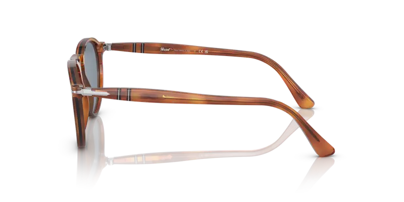 Persol Unisex PO3286S 96/56 Occhiali da sole Acetato Marrone Blu Pantos Normale miniatura 3