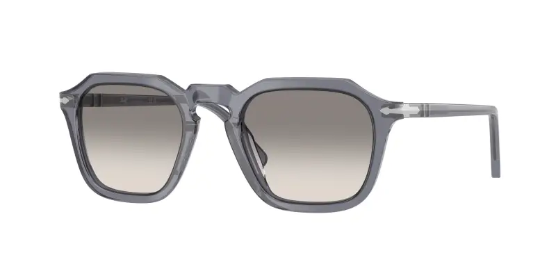 Unisex PO3292S 123932 Occhiali da sole Acetato Blu Grigio Squadrata Normale Sfumato
