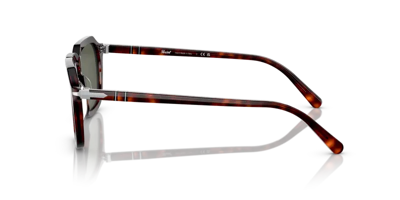 Persol Unisex PO3292S 24/31 Occhiali da sole Plastica Havana Verde Squadrata Normale miniatura 3