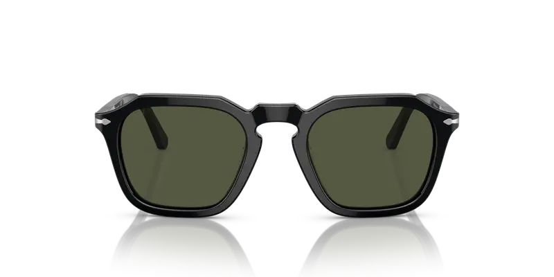 Persol Unisex PO3292S 95/31 Occhiali da sole Plastica Nero Verde Squadrata Normale miniatura 2