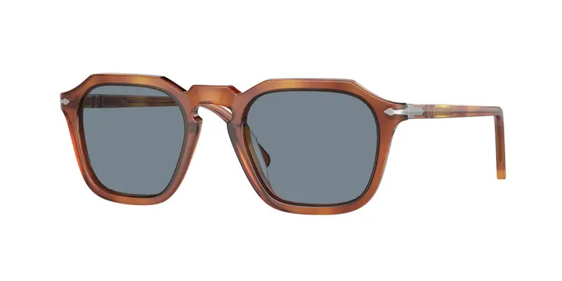 Persol Unisex PO3292S  96/56 Occhiali da sole Acetato Marrone Blu Squadrata Normale