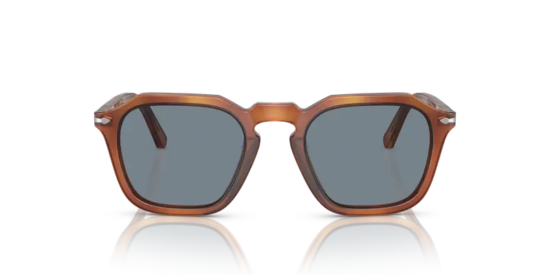Persol Unisex PO3292S 96/56 Occhiali da sole Acetato Marrone Blu Squadrata Normale miniatura 2