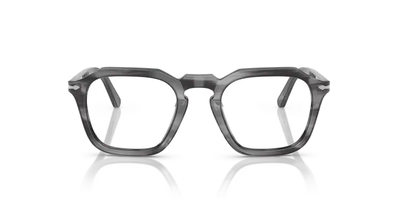 Persol Unisex PO3292V 1192 Montature da vista Acetato Grigio Trasparente Squadrata Normale miniatura 2