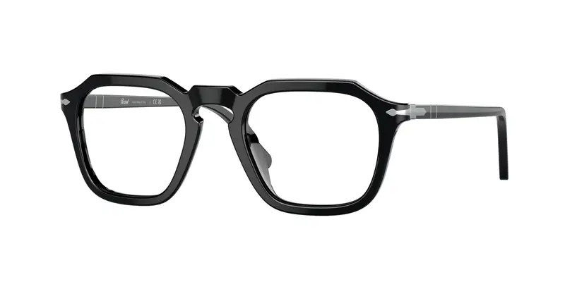 Persol Unisex PO3292V  95 Montature da vista Acetato Nero Trasparente Squadrata Normale