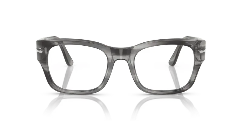 Persol Unisex PO3297V 1192 Montature da vista Acetato Grigio Trasparente Squadrata Normale miniatura 2