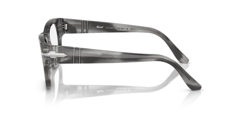 Persol Unisex PO3297V 1192 Montature da vista Acetato Grigio Trasparente Squadrata Normale miniatura 3