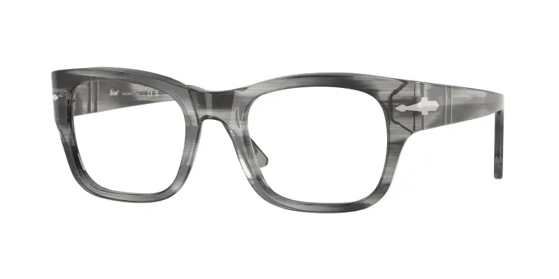 Unisex PO3297V 1192 Montature da vista Acetato Grigio Trasparente Squadrata Normale