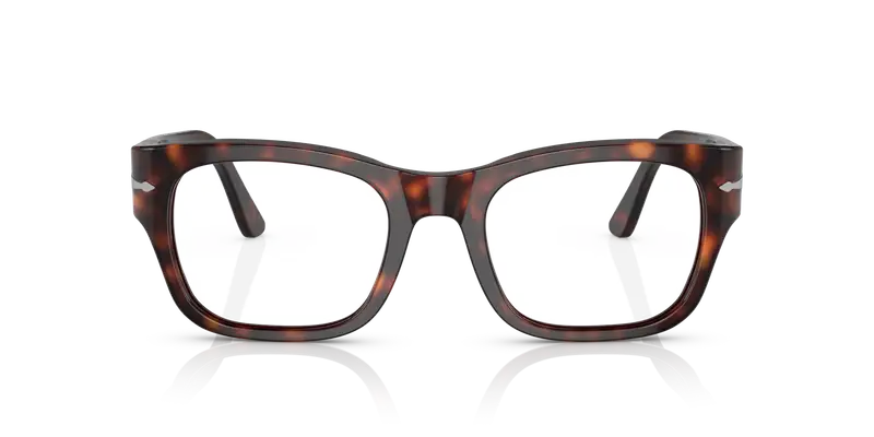 Persol Unisex PO3297V 24 Montature da vista Acetato Tartaruga Trasparente Squadrata Normale miniatura 2