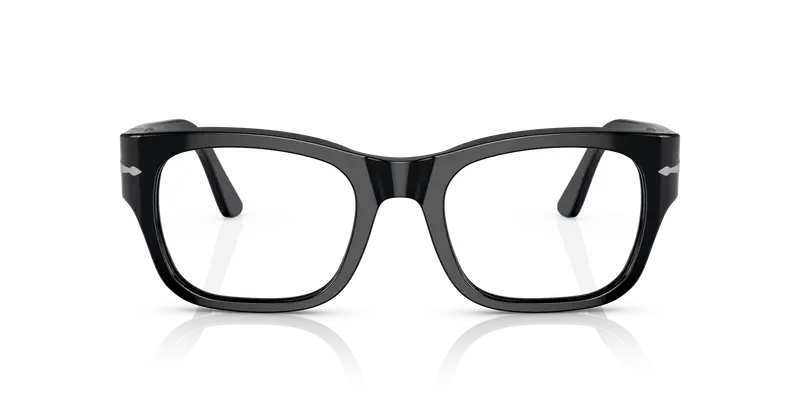 Persol Unisex PO3297V 95 Montature da vista Acetato Nero Trasparente Squadrata Normale miniatura 2