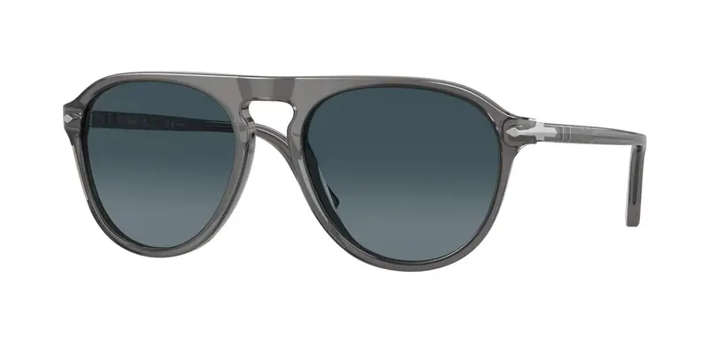 Persol Unisex PO3302S  1196S3 Occhiali da sole Acetato Grigio Blu Pilot Polarizzata