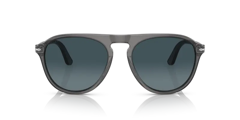 Persol Unisex PO3302S 1196S3 Occhiali da sole Acetato Grigio Blu Pilot Polarizzata miniatura 2