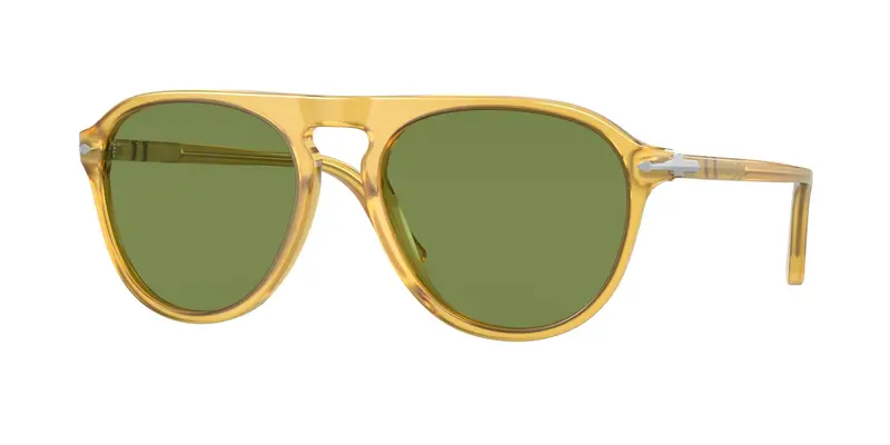 Persol Unisex PO3302S  204/4E Occhiali da sole Acetato Giallo Verde Pilot Normale