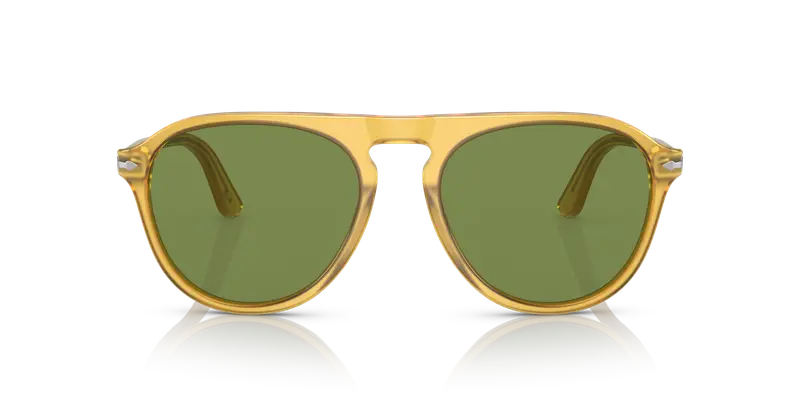 Persol Unisex PO3302S 204/4E Occhiali da sole Acetato Giallo Verde Pilot Normale miniatura 2
