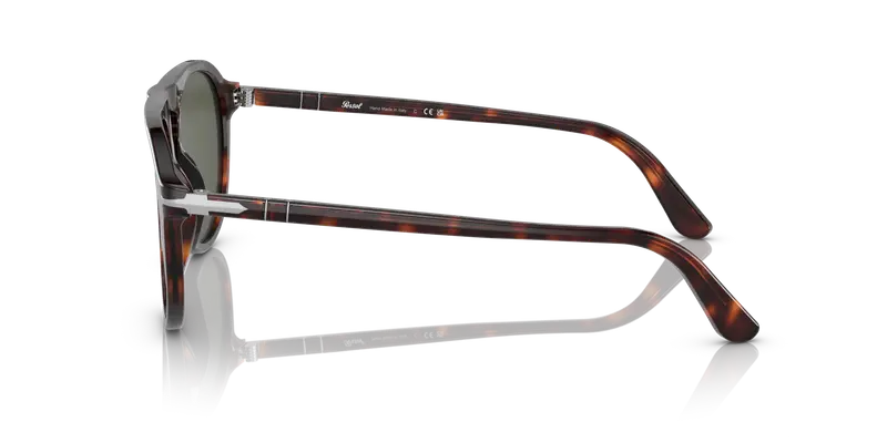 Persol Unisex PO3302S 24/31 Occhiali da sole Acetato Tartaruga Verde Pilot Normale miniatura 3