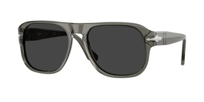Persol Unisex PO3310S JEAN 110348 Occhiali da sole Acetato Grigio Grigio Squadrata Polarizzata