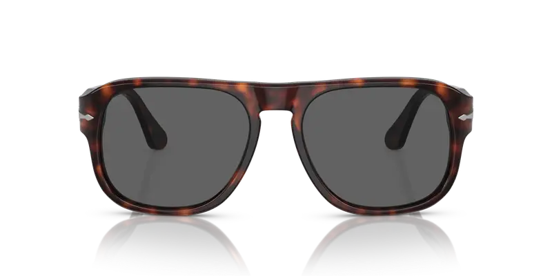 Persol Unisex PO3310S JEAN 24/B1 Occhiali da sole Acetato Tartaruga Nero Squadrata Normale miniatura 2