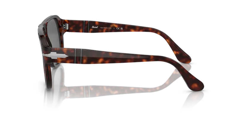 Persol Unisex PO3310S JEAN 24/B1 Occhiali da sole Acetato Tartaruga Nero Squadrata Normale miniatura 3