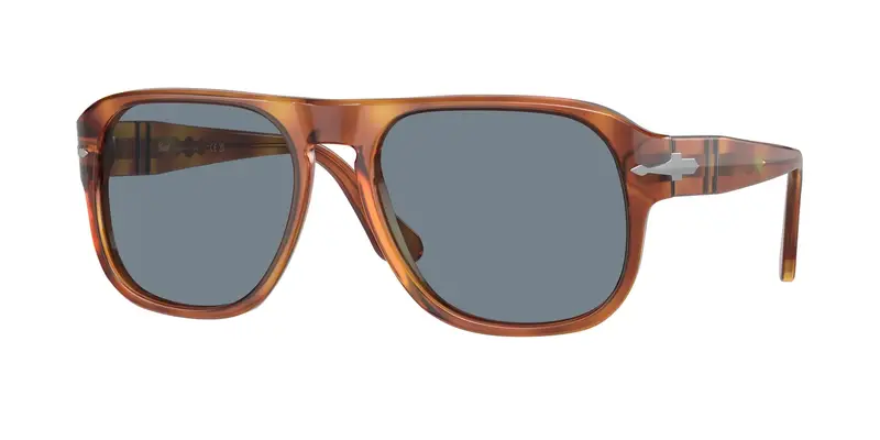Persol Unisex PO3310S JEAN 96/56 Occhiali da sole Acetato Marrone Blu Squadrata Normale