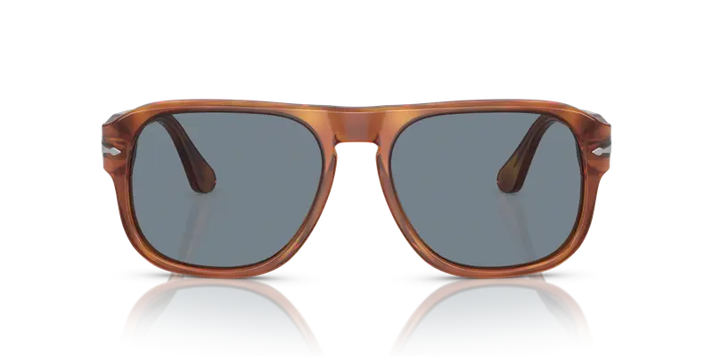 Persol Unisex PO3310S JEAN 96/56 Occhiali da sole Acetato Marrone Blu Squadrata Normale miniatura 2