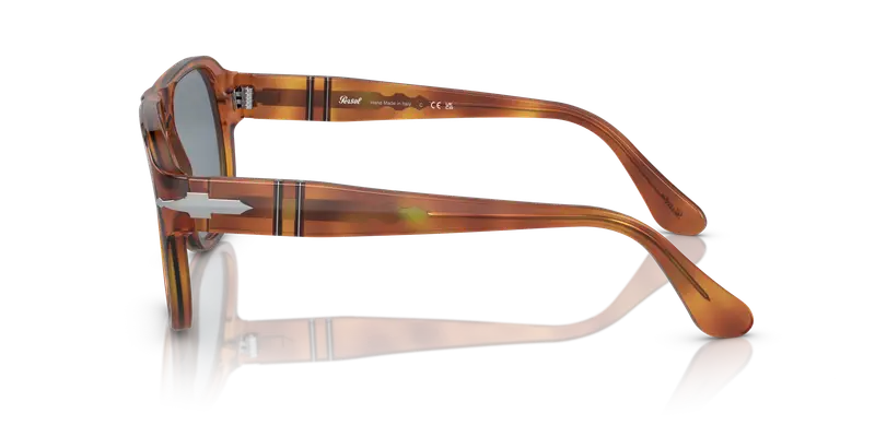 Persol Unisex PO3310S JEAN 96/56 Occhiali da sole Acetato Marrone Blu Squadrata Normale miniatura 3