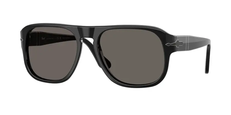 Persol Unisex PO3310S JEAN B95/B1 Occhiali da sole Acetato Nero Grigio Squadrata Normale