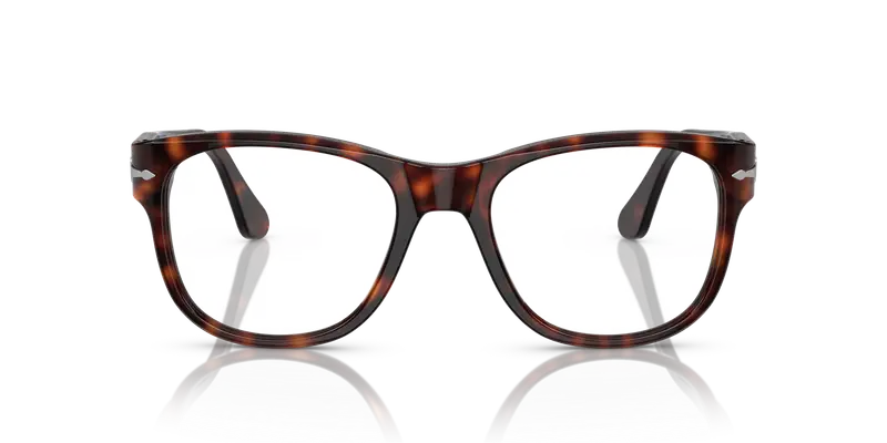 Persol Unisex PO3312V 24 Montature da vista Acetato Tartaruga Trasparente Squadrata Normale miniatura 2