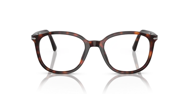 Persol Unisex PO3317V 24 Montature da vista Acetato Tartaruga Trasparente Pillow Normale miniatura 2