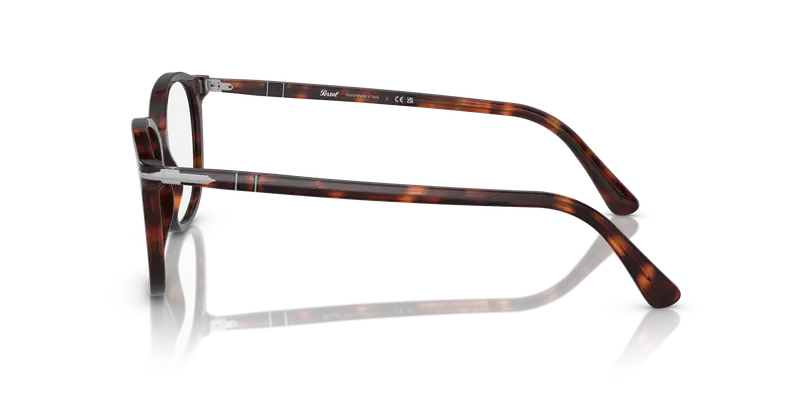 Persol Unisex PO3317V 24 Montature da vista Acetato Tartaruga Trasparente Pillow Normale miniatura 3