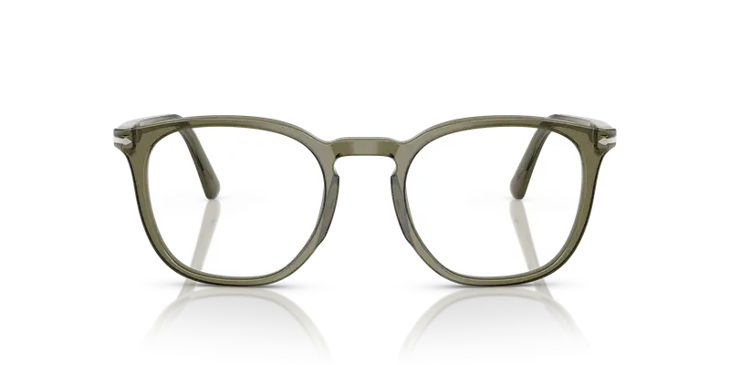 Persol Unisex PO3318V 1142 Montature da vista Acetato Verde Trasparente Pantos Normale miniatura 2