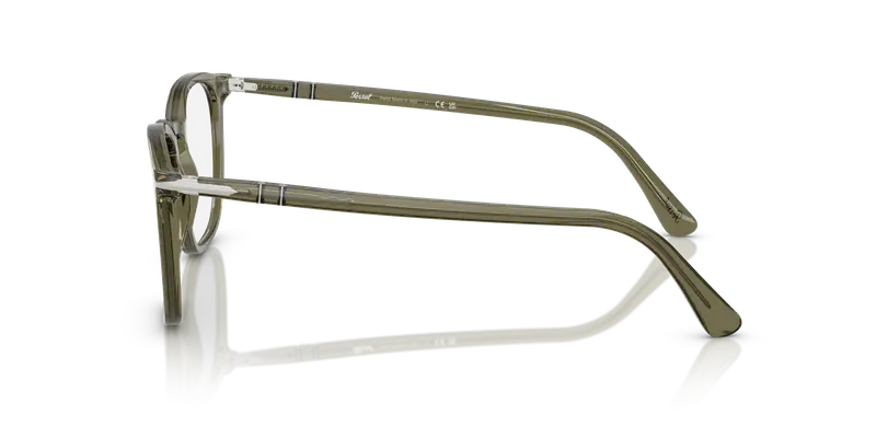 Persol Unisex PO3318V 1142 Montature da vista Acetato Verde Trasparente Pantos Normale miniatura 3