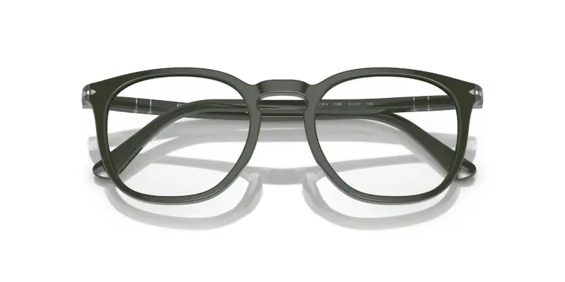 Unisex PO3318V 1188 Montature da vista Acetato Verde Trasparente Pantos Normale miniatura 2