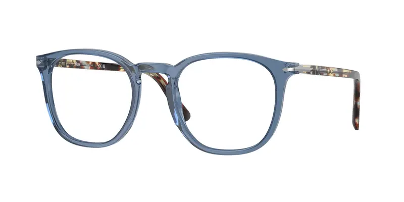 Persol Unisex PO3318V  1202 Montature da vista Acetato Blu Trasparente Pantos Normale