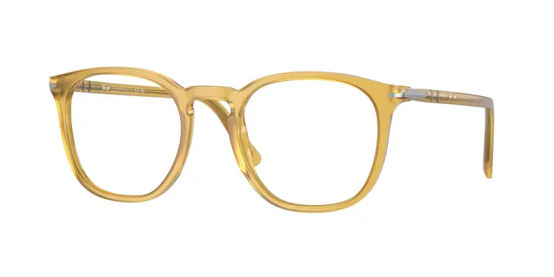 Persol Unisex PO3318V 204 Montature da vista Acetato Giallo Trasparente Pantos Normale