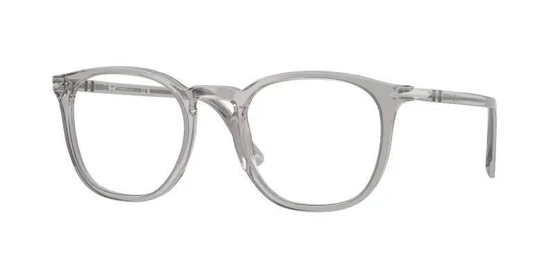 Unisex PO3318V 309 Montature da vista Acetato Grigio Trasparente Pantos Normale