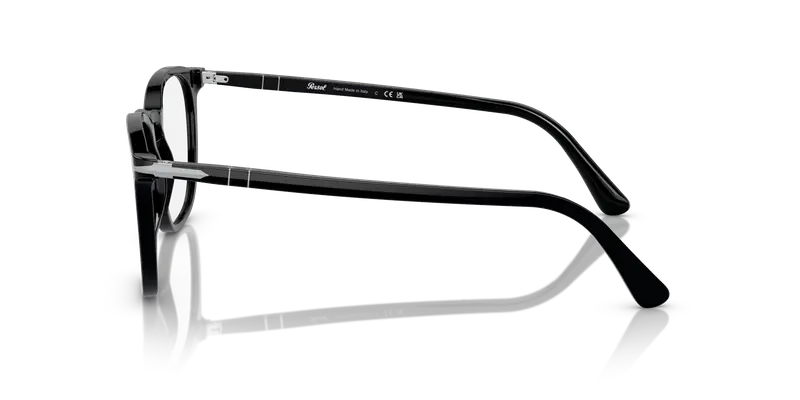 Persol Unisex PO3318V 95 Montature da vista Acetato Nero Trasparente Pantos Normale miniatura 3