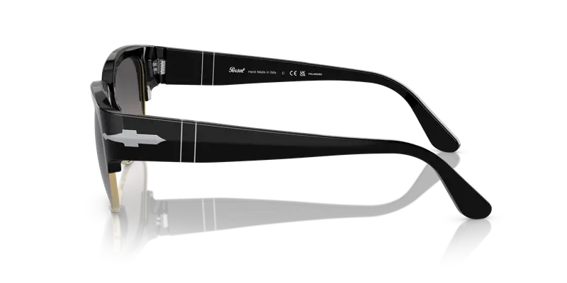 Persol Unisex PO3319S TOM 95/M3 Occhiali da sole Acetato Nero Grigio Pillow Polarizzata Sfumato miniatura 3